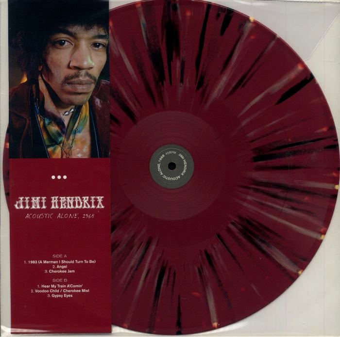 Jimi Hendrix - Acoustic Alone 1968 - Red/Black Splatter Vinyl