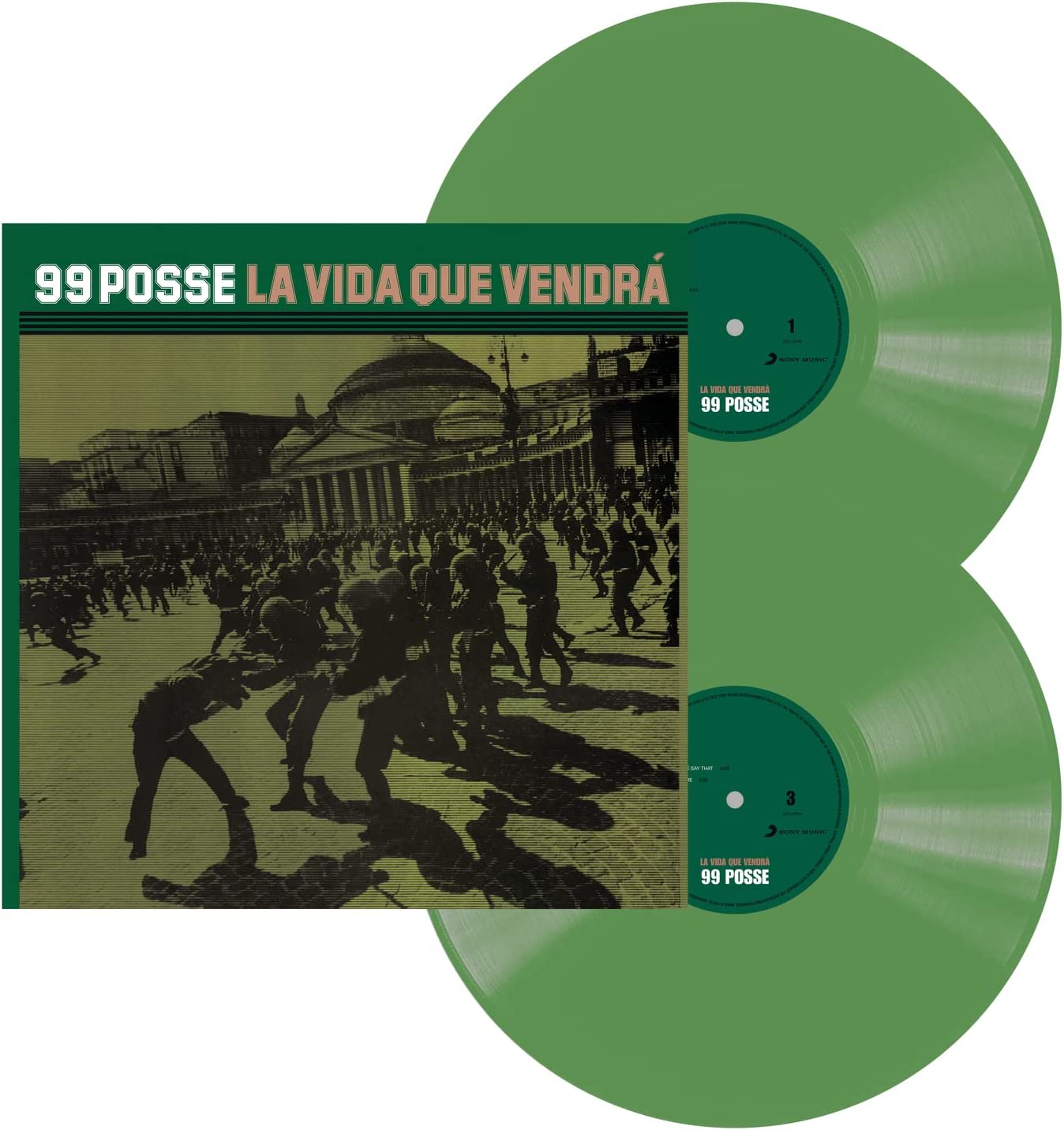 99 Posse - La Vida Que Vendrà – 2 LP Green Vinyl Limited Ed.