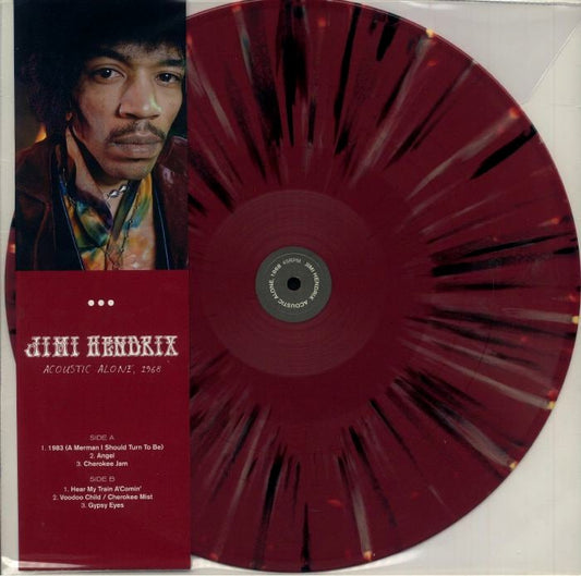 Jimi Hendrix - Acoustic Alone 1968 - Red/Black Splatter Vinyl